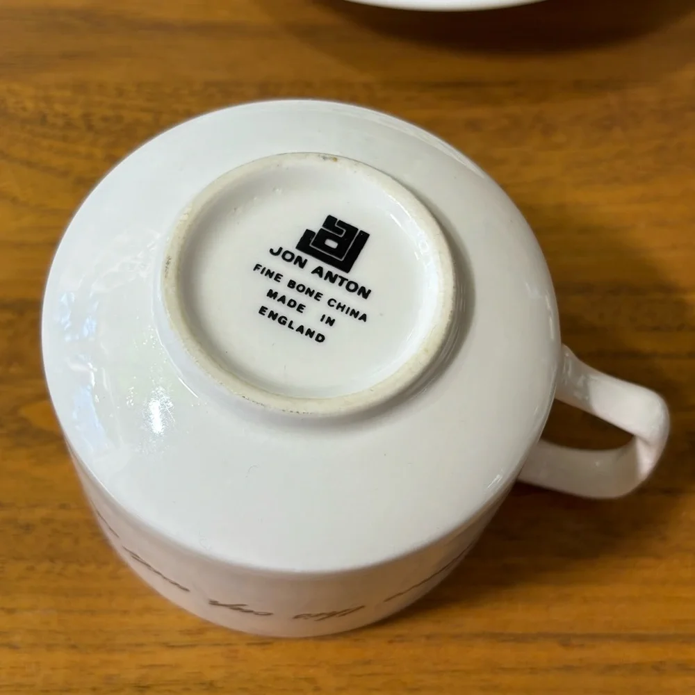 Jon Anton, England fine bone china “The Taltos” teacup & saucer - Picture 8 of 11